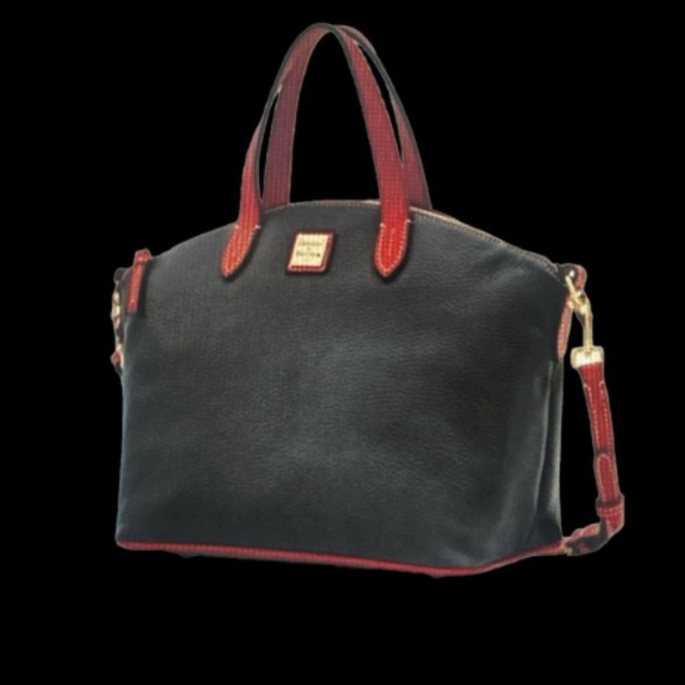 Dooney & Bourke Black Pebble Grain Leather Satchel NWT - Picture 1 of 6